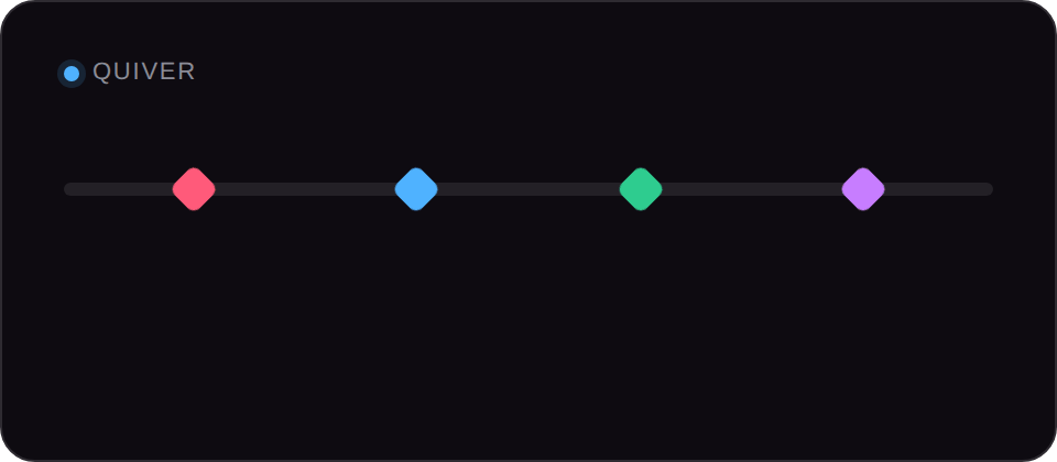 Quiver transformando marcadores coloridos em camadas automáticas, em loop